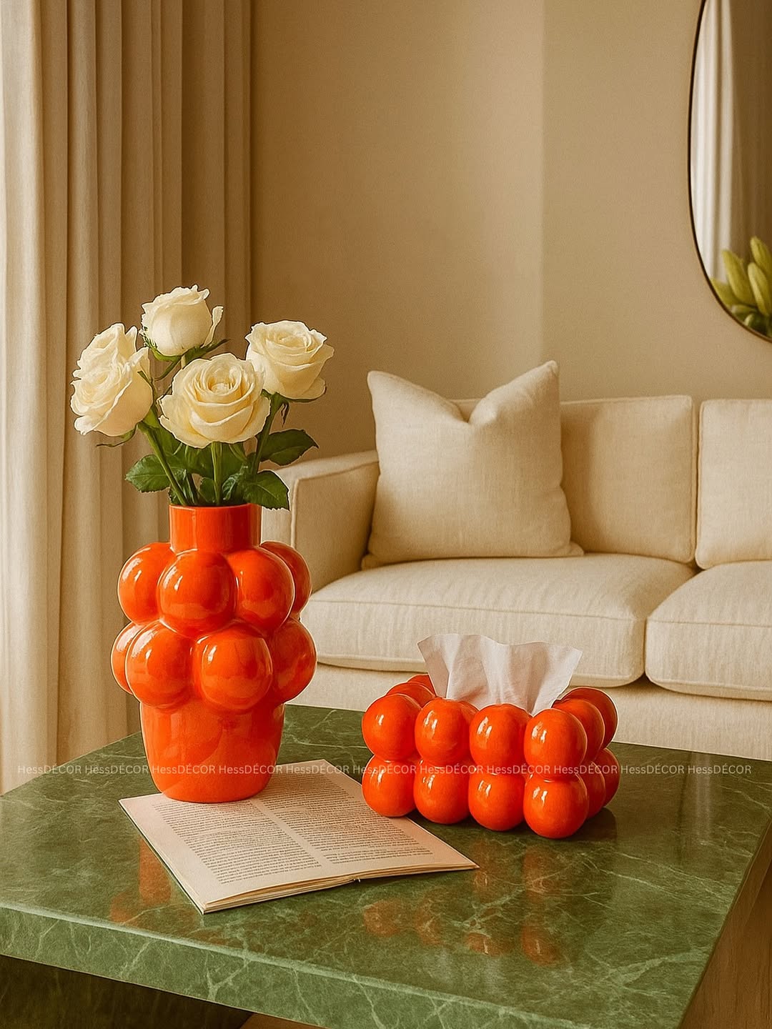 ست گلدان کاور دستمال