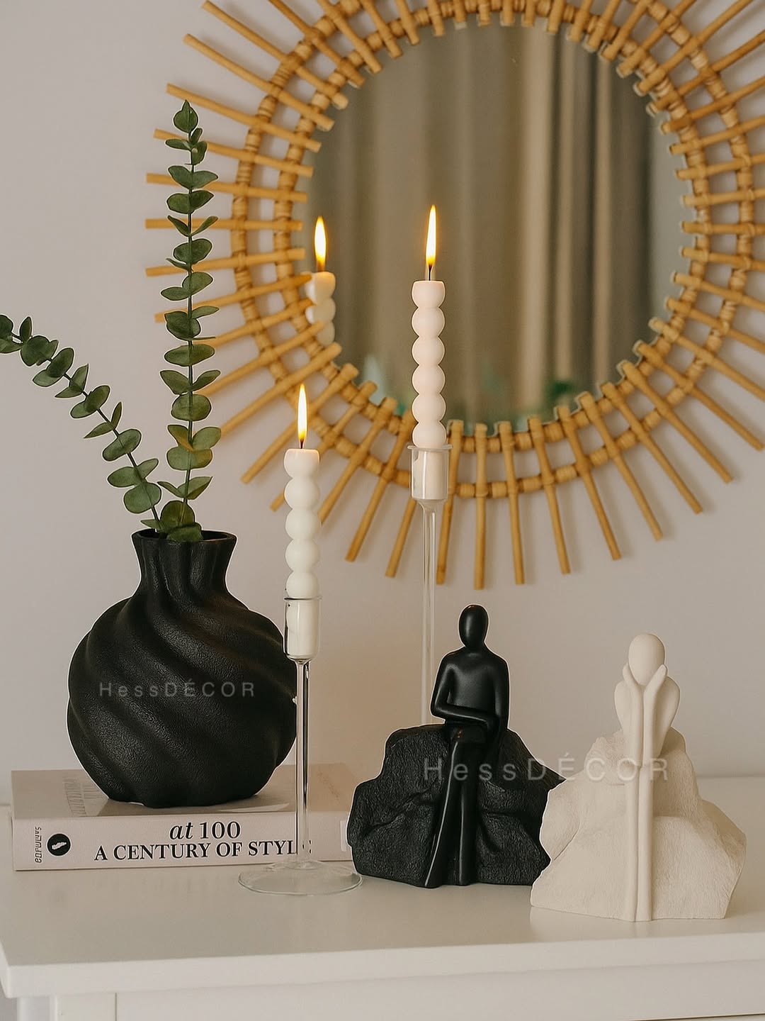 ست گلدان و شمعدان پیرکسی