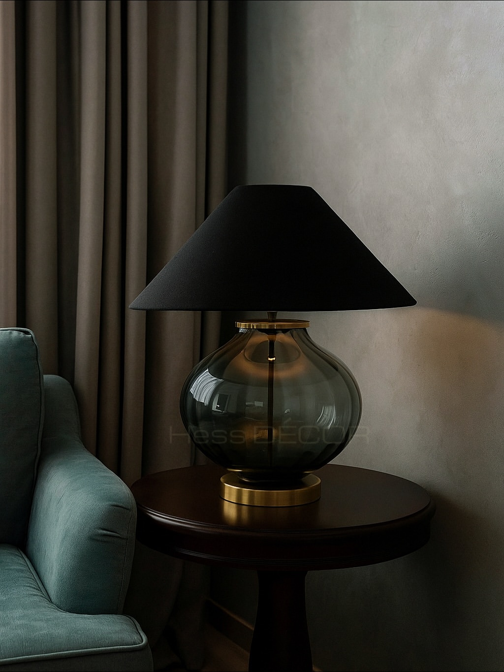 آباژور شیشه و طلایی