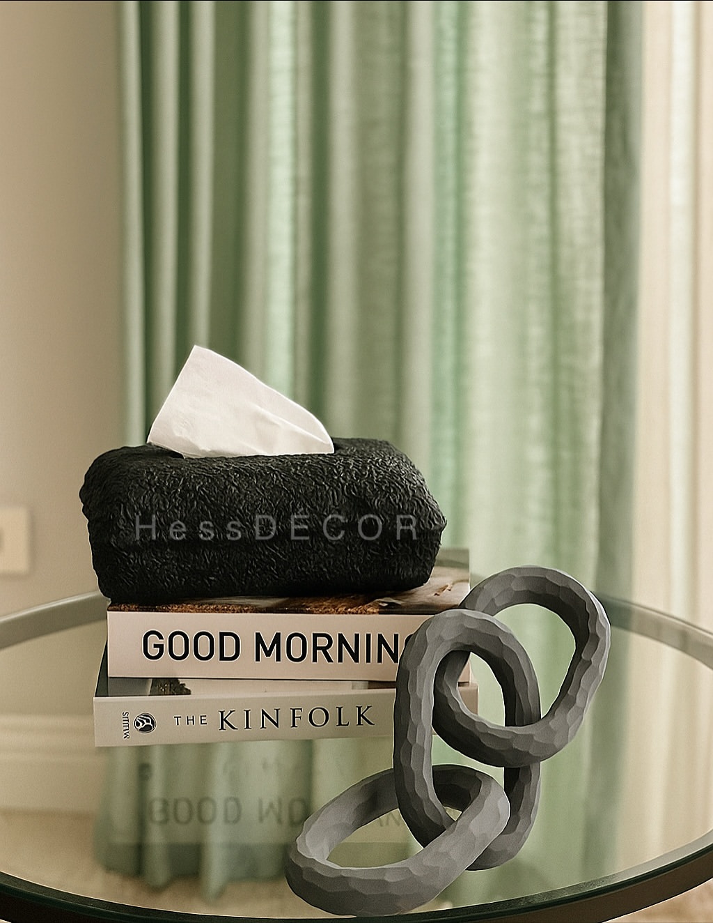 ست کاور دستمال و زنجیر دکوراتیو